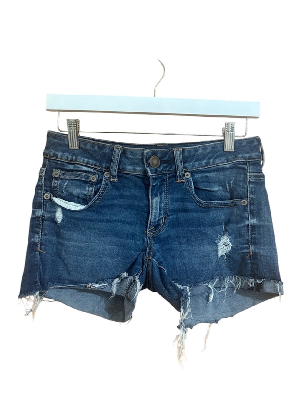 American Eagle Super Stretch Size 6 Dark Wash Denim Jean Shorts